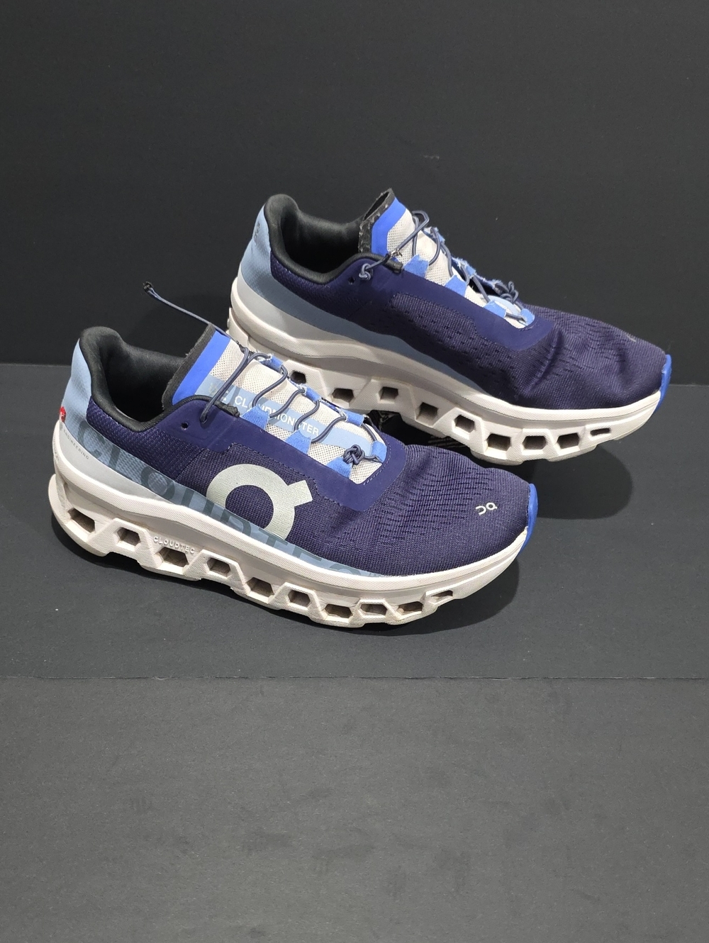 On Running Women's CloudMonster Running Shoes — Navy & Light Blue Size 9.5